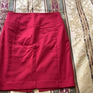 Red midi skirt